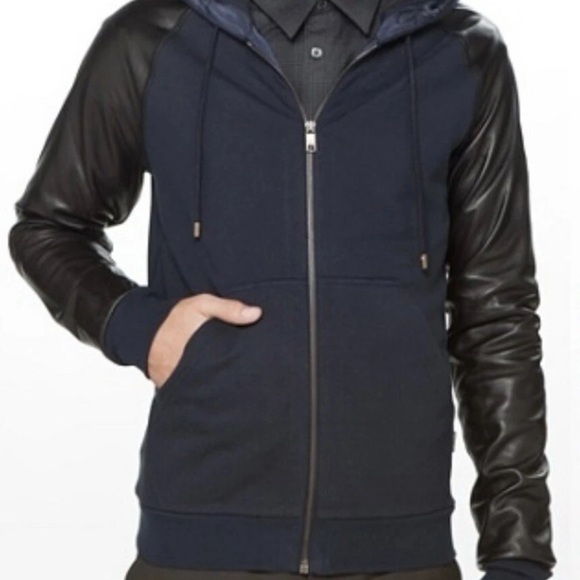Marc Jacobs Other - Marc Jacobs Lambs Leather Raglan Sleeve hoodie
